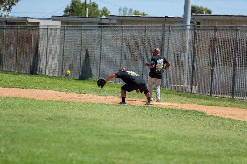 Softball player practicing Softball player practicing