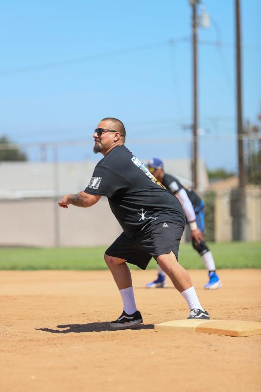 Softball player practicing Softball player practicing