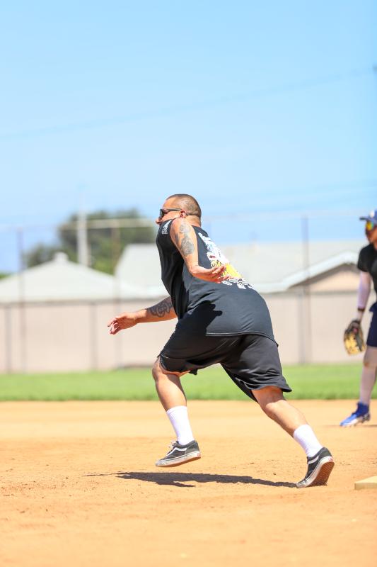 Softball player practicing Softball player practicing