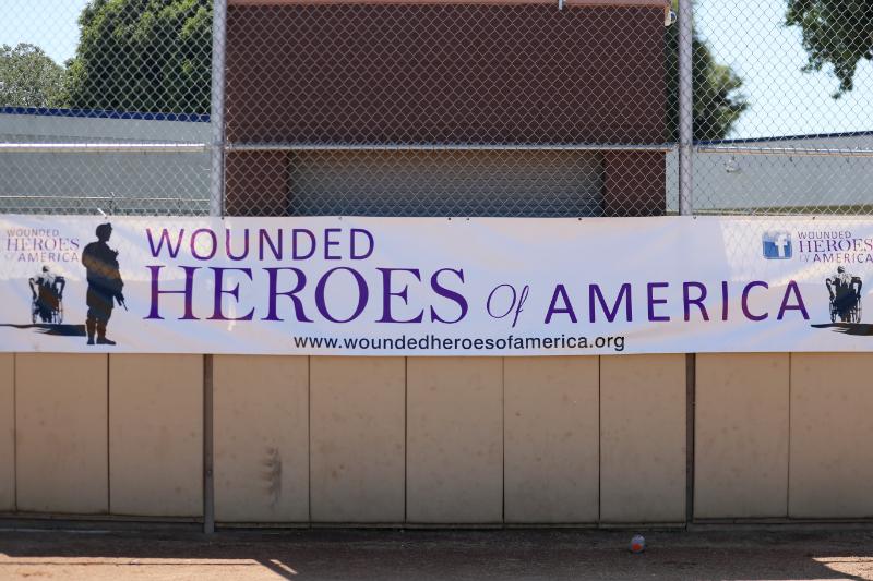 wounded heroes banner on wall wounded heroes banner on wall